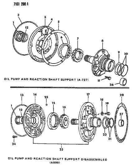 1987 Dodge Diplomat Oil Pump With Reaction Shaft Diagram 2