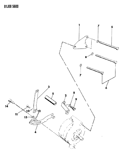 1985 Jeep J10 Alternator & Mounting Diagram 3