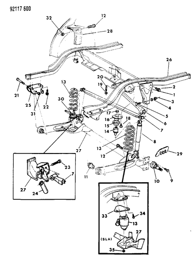 1992 Chrysler Imperial SH/ABS-Assembly-Rr-Lt Side Diagram for 4421013