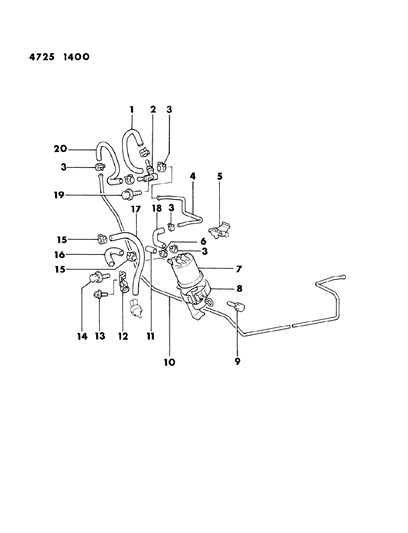 1984 Dodge Colt Vapor Gas Control Diagram 2