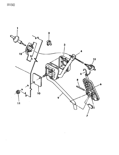 1985 Dodge Caravan Accelerator Pedal Diagram