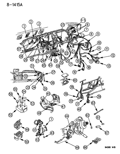 1994 Dodge Ram Van Fuse, Miniture, 3 Amp. Diagram for 6101641