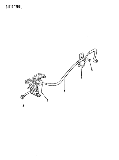 1991 Chrysler LeBaron Sedan Throttle Control Diagram 2