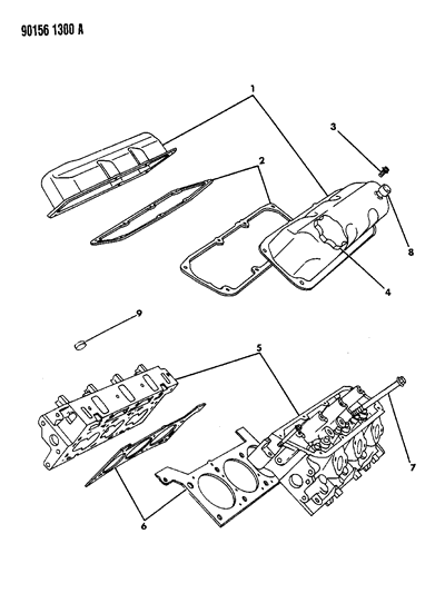 1990 Chrysler Town & Country Cylinder Head Diagram 3