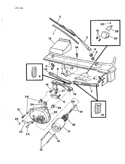 1984 Dodge Rampage Windshield Wiper System Diagram