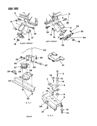 1989 Dodge D350 Engine Mounting Diagram 3