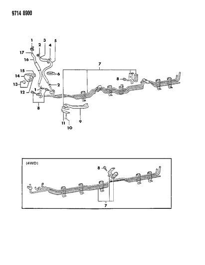 1989 Dodge Ram 50 Fuel Line Diagram