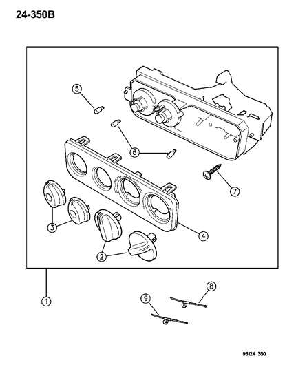 1995 Dodge Stratus Control - Heater & A/C Diagram