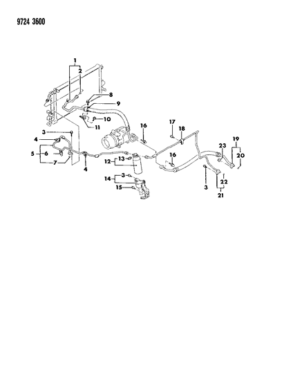 1989 Dodge Colt Plumbing - A/C Diagram