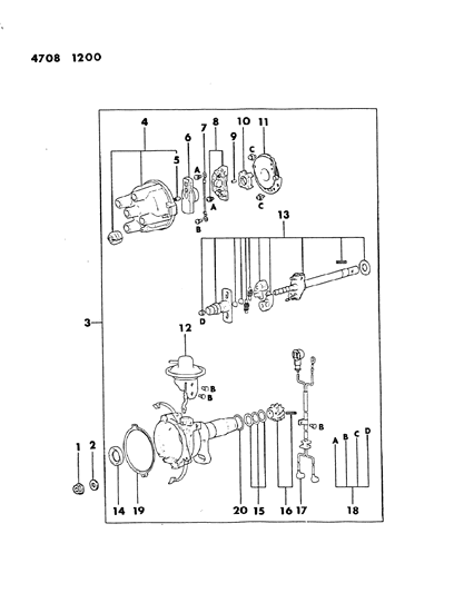 1984 Dodge Ram 50 Distributor Diagram 1