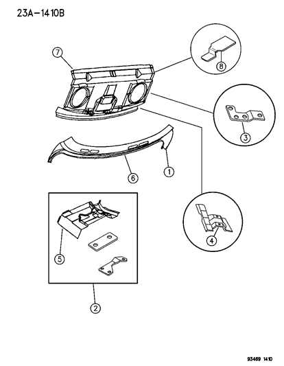 1996 Dodge Intrepid Rear Shelf Panel Diagram