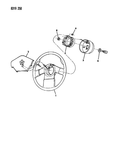 1988 Dodge Dakota Steering Wheel Diagram 3