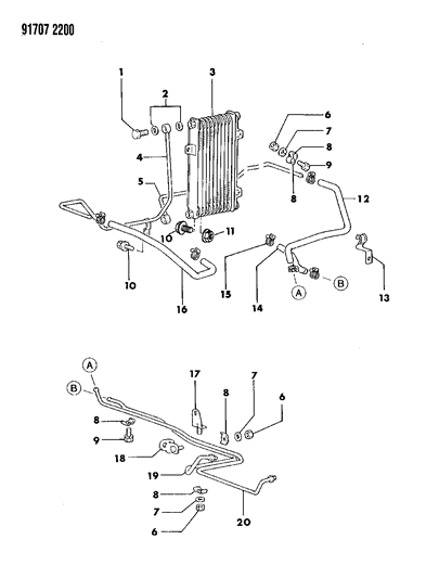 1991 Dodge Ram 50 Oil Cooler Lines Diagram 2