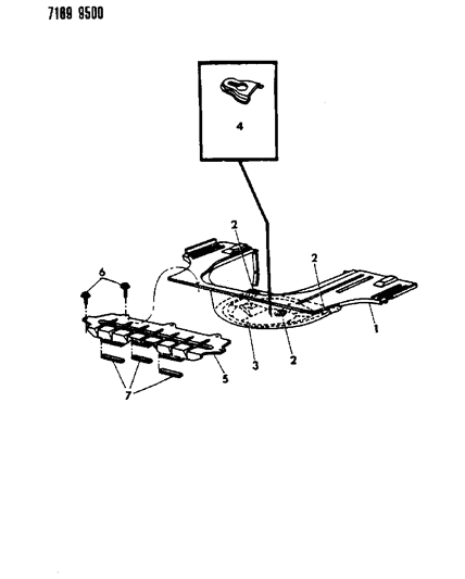 1987 Dodge Daytona Floor Pan Rear Diagram