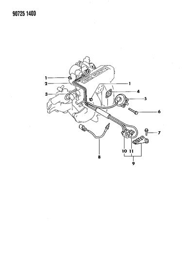 1990 Dodge Ram 50 Valve-EGR Diagram for MD155224