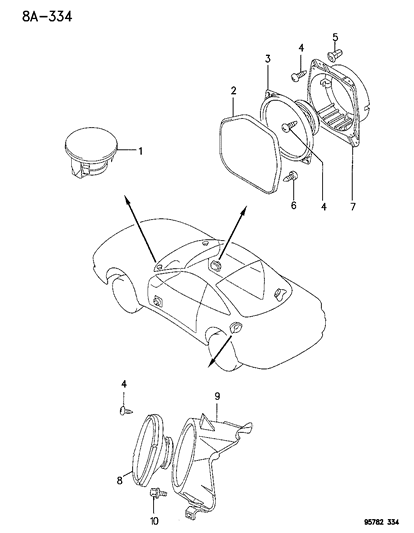 1996 Dodge Stealth Speakers Diagram