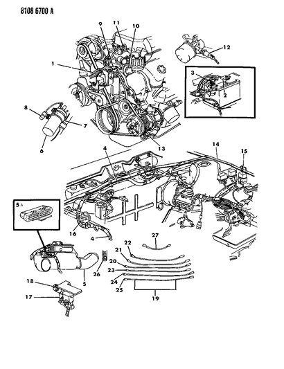 1988 Dodge Dynasty Engine Control Module/Ecu/Ecm/Pcm Diagram for R5276442