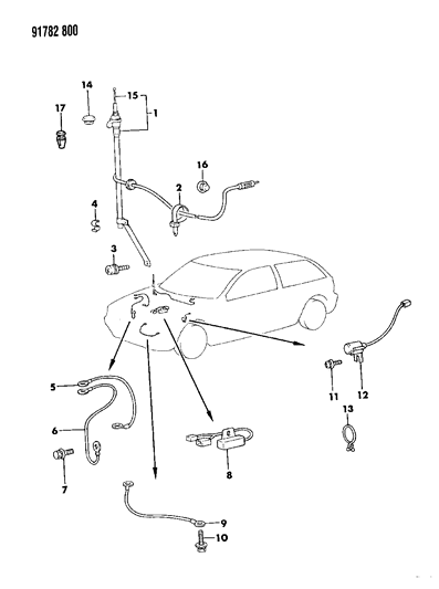 1991 Dodge Colt Antenna Diagram