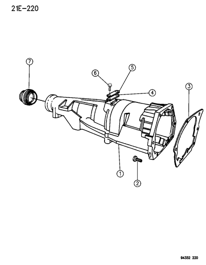 1994 Dodge Ram 3500 Extension Transmission Rea Diagram for 4461169