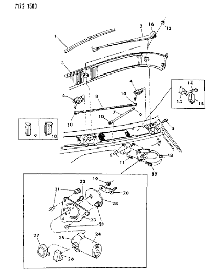 1987 Dodge Grand Caravan Windshield Wiper System Diagram