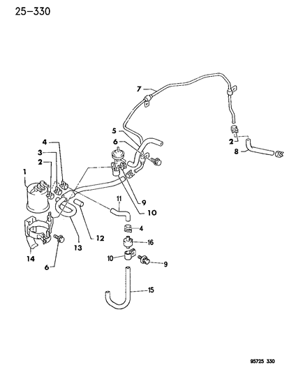 1995 Dodge Stealth Vapor Canister Diagram