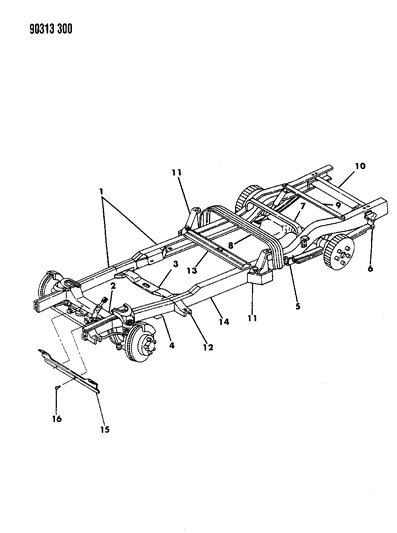 1990 Dodge Dakota Frame Diagram