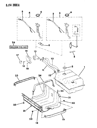 Fuel Tank - 1990 Jeep Wrangler