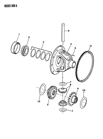 1993 Dodge D250 Differential Diagram 2