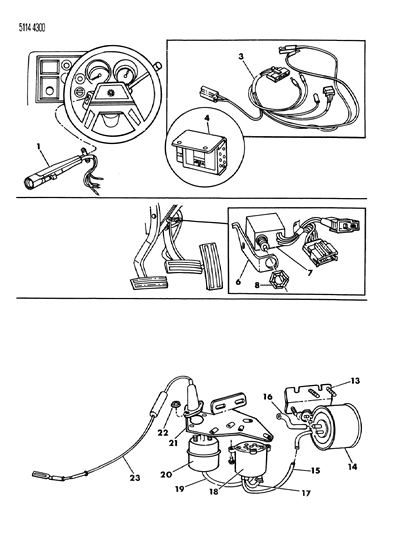 1985 Chrysler Town & Country Speed Control - Electronic Diagram 2