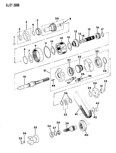 1990 Jeep Comanche Gear Train Diagram 3