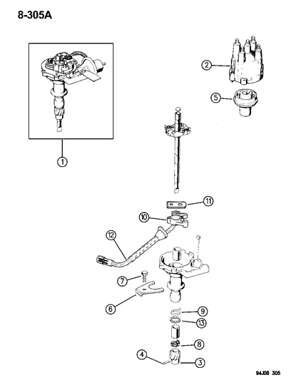 1994 Jeep Cherokee Distributor Diagram 1