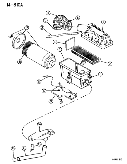 1995 Jeep Wrangler Air Cleaner Diagram