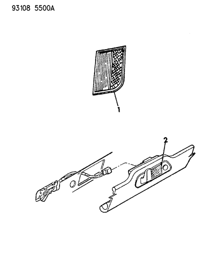 1993 Chrysler Imperial Lamps - Cargo-Dome-Courtesy Diagram