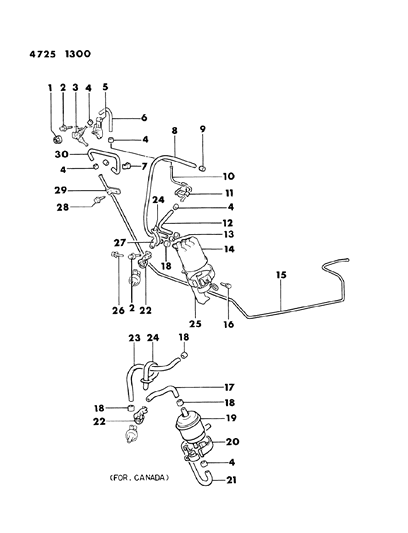 1984 Dodge Colt Screw-Rear Lamp Diagram for MS452368