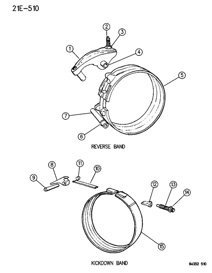 1994 Dodge Ram 2500 Shaft-Band Lever Diagram for 4617784