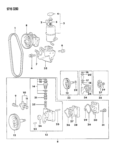 1989 Dodge Ram 50 Power Steering Pump Diagram 1