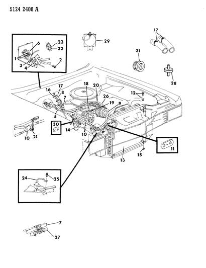 1985 Dodge Diplomat Plumbing - A/C & Heater Diagram