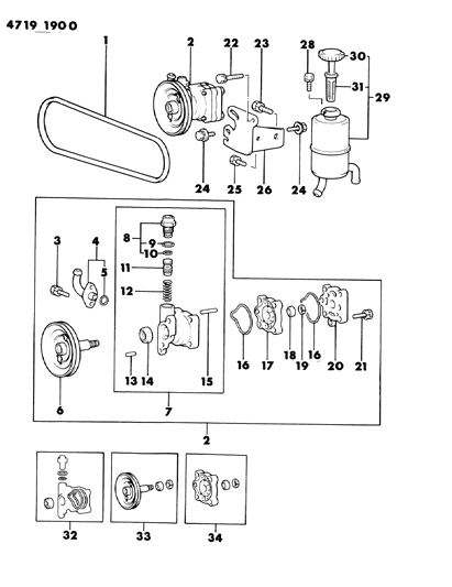1984 Dodge Conquest Power Steering Pump Diagram