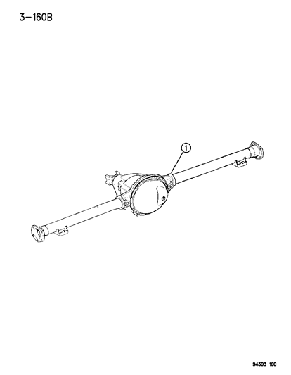 1994 Dodge Ram 3500 Axle Assembly, Rear Diagram