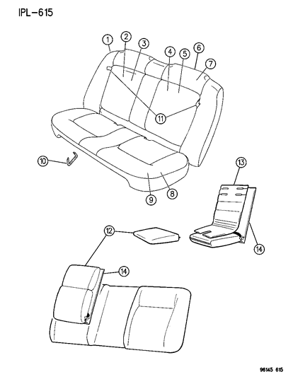 1996 Dodge Neon Pad-CUSH REMOVEABLE Diagram for LR00SC3