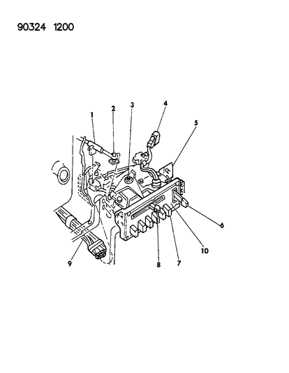 1993 Dodge D150 Control, A/C Diagram