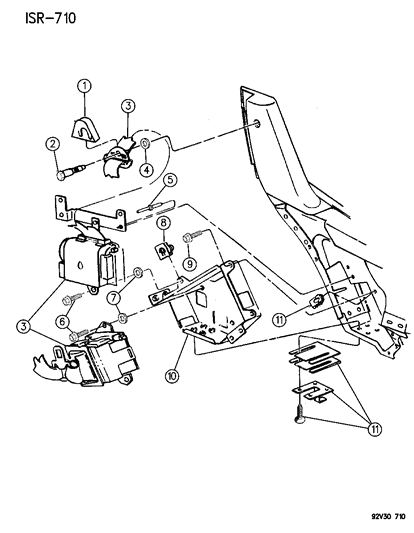 1995 Dodge Viper Front Outer Seat Belt Diagram for GV22LX9