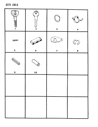 1986 Dodge D350 Lock Cylinders Diagram