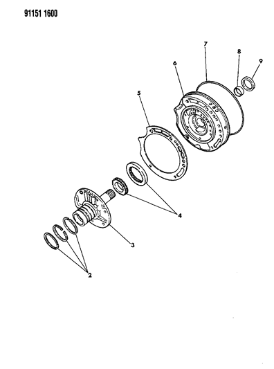 1991 Chrysler New Yorker Oil Pump With Reaction Shaft Diagram 2