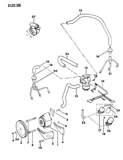 1985 Jeep Wagoneer Air Injection System Diagram 2