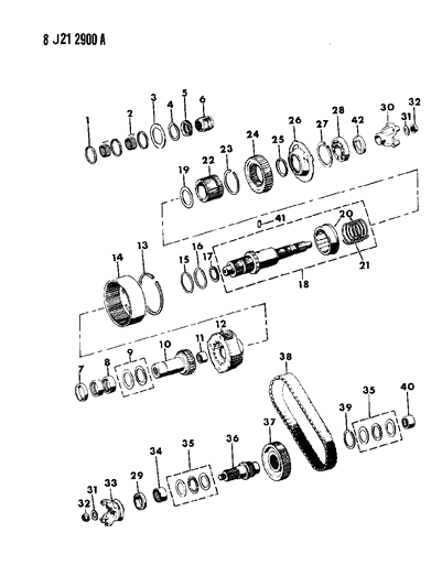 1989 Jeep Grand Wagoneer Gear Train Diagram 1