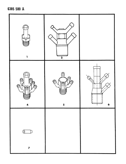 1987 Dodge D350 Vacuum Connectors & Hose Booster Diagram