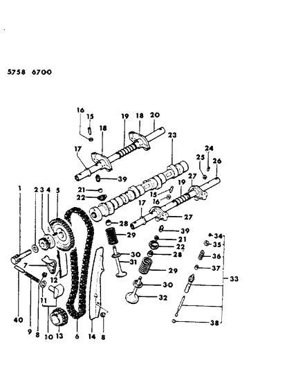 1985 Dodge Conquest Camshaft & Valves Diagram 5