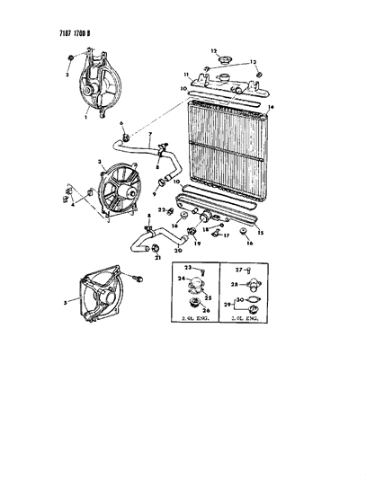 1987 Dodge Caravan THRMOSTAT Diagram for MD997310