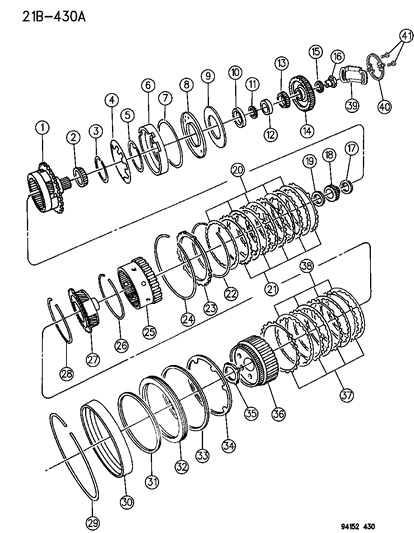 1995 Dodge Grand Caravan Gear Train Diagram